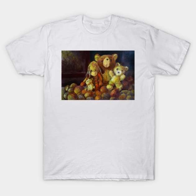 Still Life With Teddy Bears T-Shirt by Paintings by Julia Doria